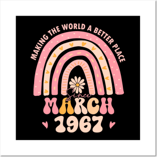 Turning 57 Retro March 1967 57Th Birthday For Women Posters and Art